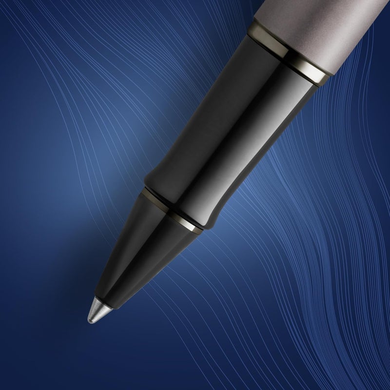 Waterman قلم رولربول ووترمان إكسبيرت - لامع فضي معدني مع حواف روثينيوم - نقطة دقيقة - حبر أسود - علبة هدايا - Image 4